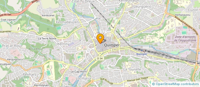 localisation de l'entreprise ALIEL ENAMI à QUIMPER