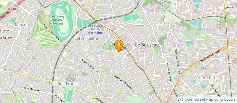 localisation de l'entreprise ALIENOR 3000 (SARL) à LE BOUSCAT