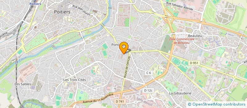 localisation de l'entreprise ALIENOR GESTION à POITIERS