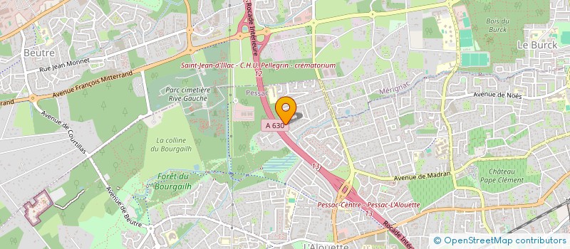 localisation de l'entreprise ALIENOR HABITAT RENOV'  MERIGNAC