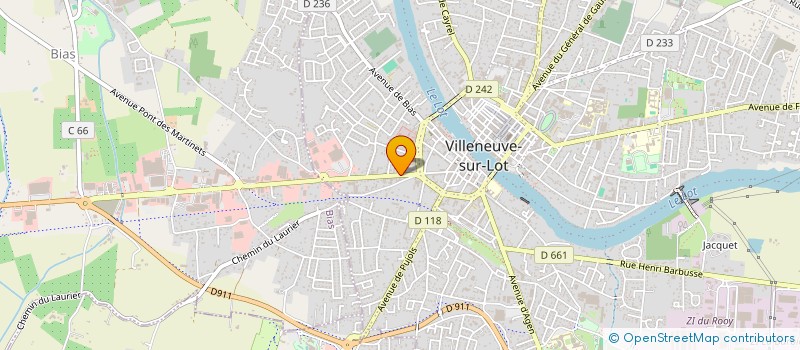 localisation de l'entreprise ALIENOR VET  VILLENEUVE-SUR-LOT