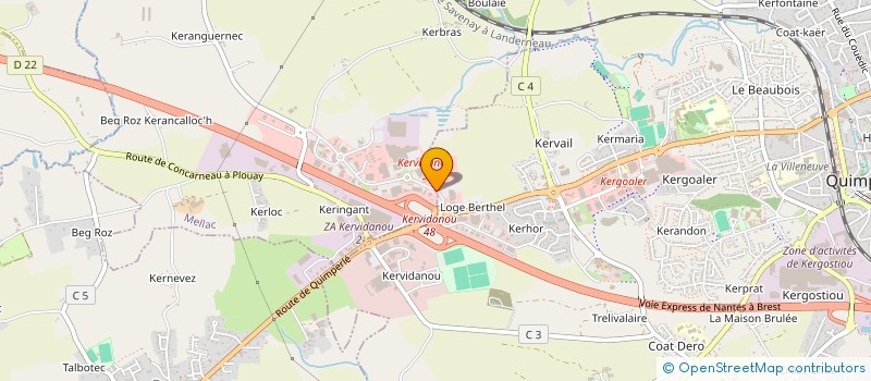 localisation de l'entreprise ALIETTE à QUIMPERLE