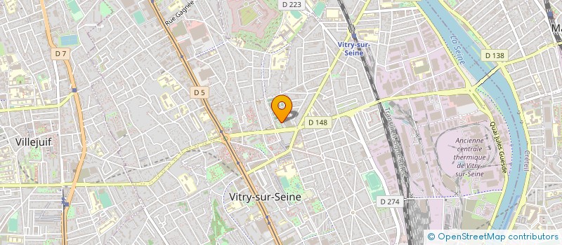 localisation de l'entreprise ALIKER M ET MME  VITRY-SUR-SEINE