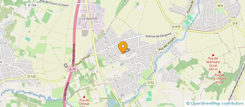 localisation de l'entreprise ALILO  ORCET