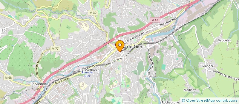 localisation de l'entreprise ALIM 42 à RIVE-DE-GIER