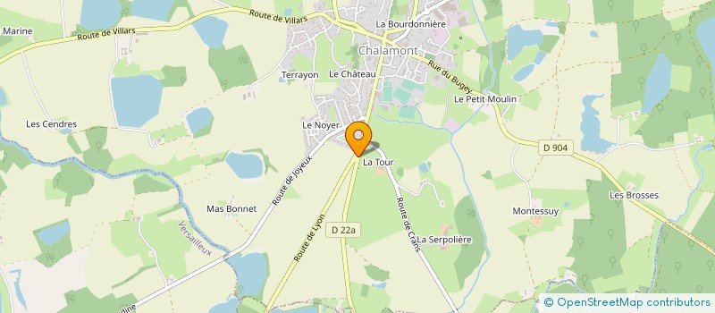 localisation de l'entreprise ALIM'DESTOCK à CHALAMONT