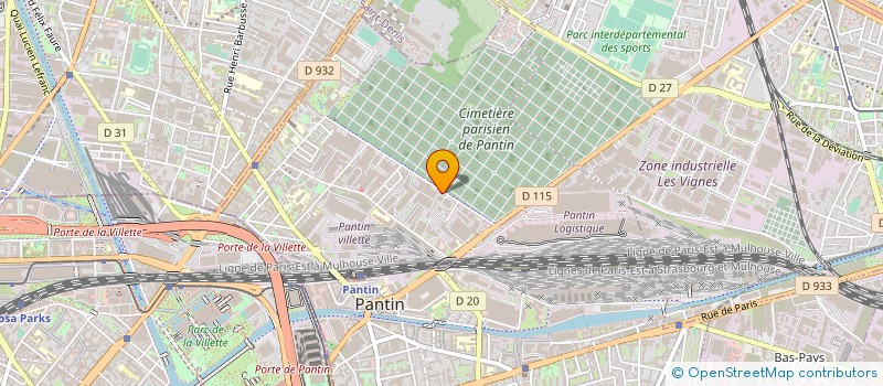 localisation de l'entreprise ALIM DISTRIBUTION à PANTIN