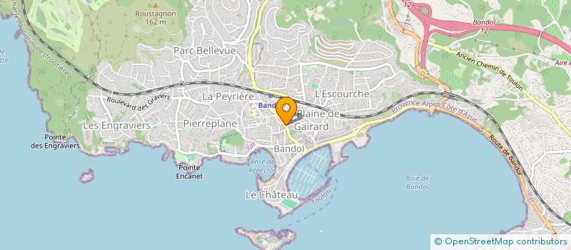 localisation de l'entreprise ALIM' SERVICES 83 à BANDOL