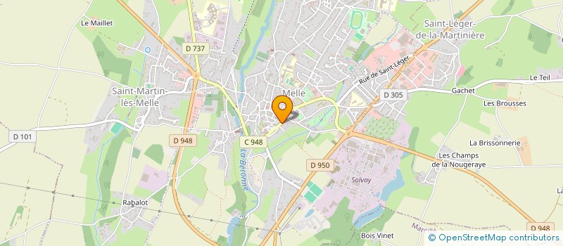 localisation de l'entreprise ALIMAG  MELLE