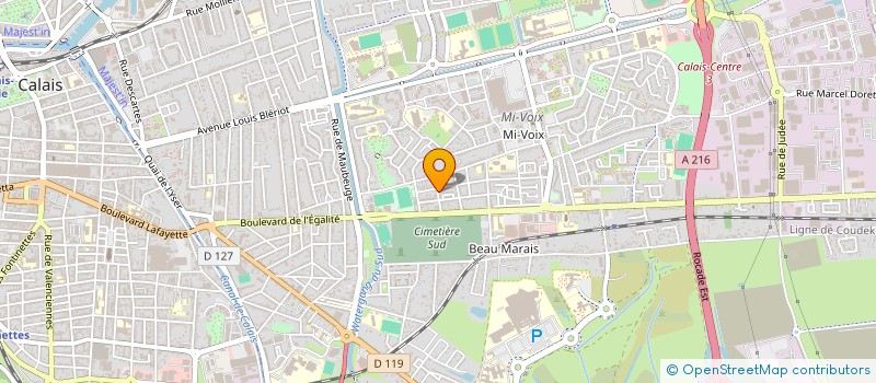 localisation de l'entreprise ALIMAN WAL IHSSAN 'FOI ET BIENVEILLANCE'  CALAIS