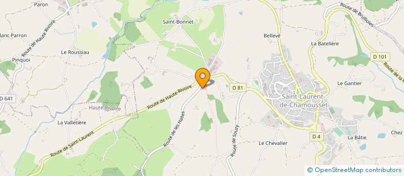 localisation de l'entreprise ALIMAX  SAINT-LAURENT-DE-CHAMOUSSET