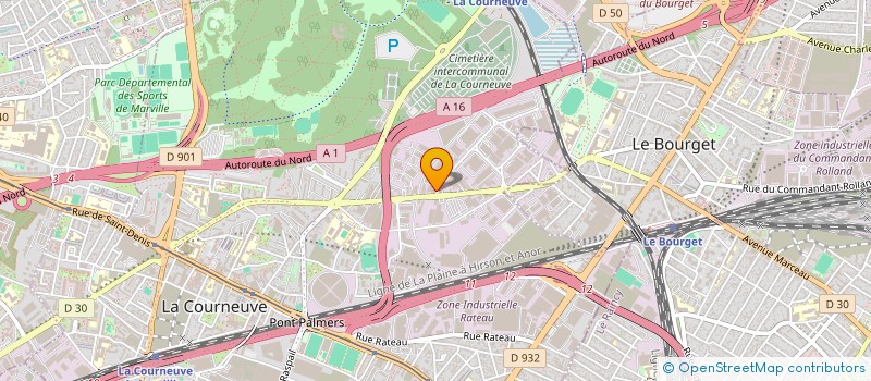 localisation de l'entreprise ALIMENT DIST à LA COURNEUVE