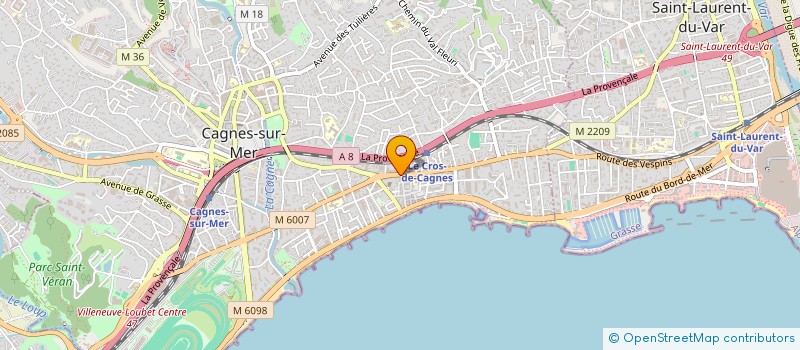 localisation de l'entreprise ALIMENTATION BOUCHERIE GENERALE AZUREENNE à CAGNES-SUR-MER