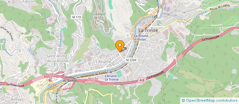 localisation de l'entreprise ALIMENTATION CHAMS à NICE