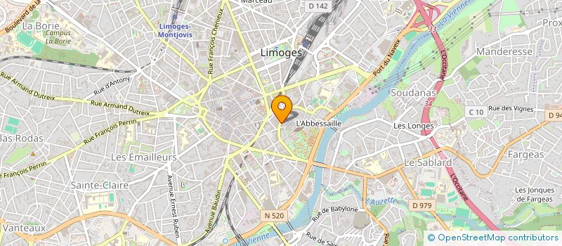 localisation de l'entreprise ALIMENTATION COURSAN MAUPIN à LIMOGES