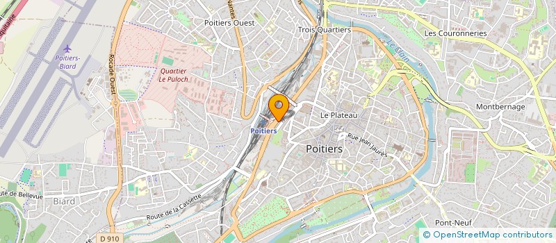 localisation de l'entreprise ALIMENTATION DE LA GARE à POITIERS