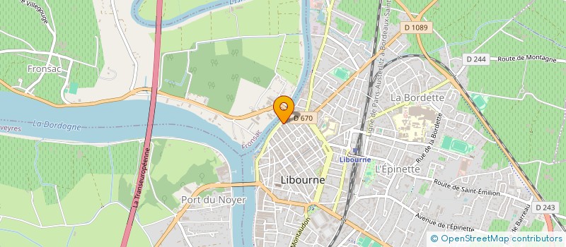 localisation de l'entreprise ALIMENTATION DES QUAIS à LIBOURNE