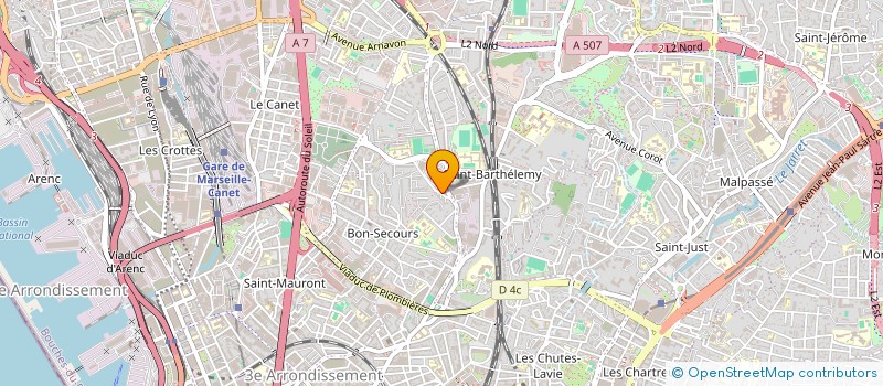 localisation de l'entreprise ALIMENTATION DES ROSIERS à MARSEILLE