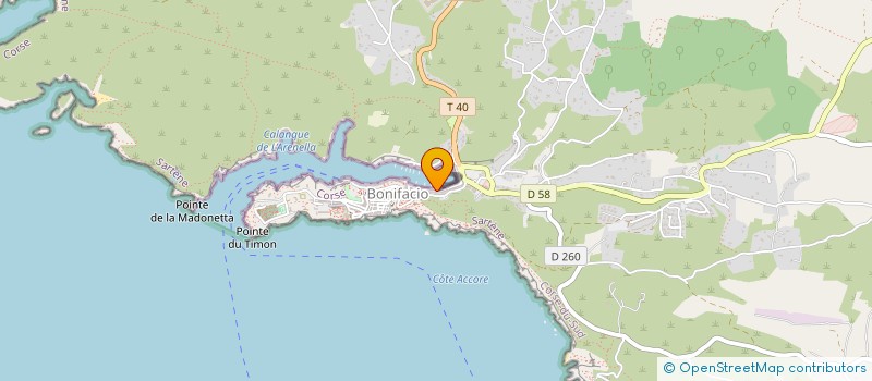 localisation de l'entreprise ALIMENTATION GENERALE ET SNACK à BONIFACIO