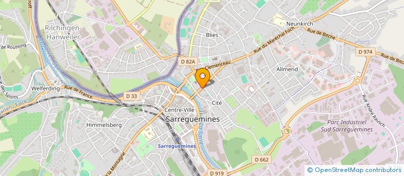 localisation de l'entreprise ALIMENTATION GENERALE RENFER SA à SARREGUEMINES