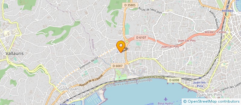 localisation de l'entreprise ALIMENTATION GENERALE SECURITE à ANTIBES