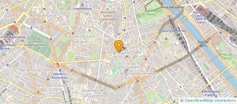 localisation de l'entreprise ALIMENTATION GOBELINS SERVICES à PARIS