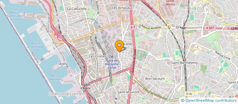 localisation de l'entreprise ALIMENTATION LE CANET- USINE à MARSEILLE