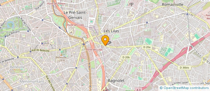 localisation de l'entreprise ALIMENTATION PASTEUR à LES LILAS