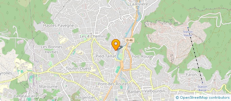 localisation de l'entreprise ALIMENTATION PONTCARRAL  TOULON