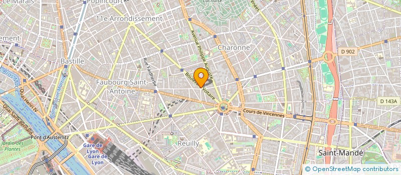 localisation de l'entreprise ALIMENTATION VOLTAIRE  PARIS