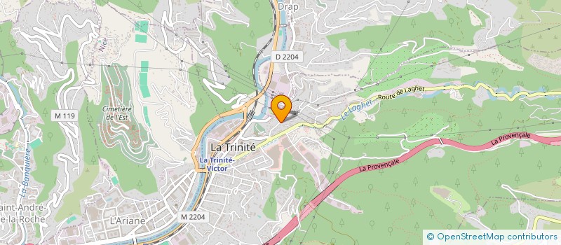 localisation de l'entreprise ALIMNETATION LES CHENES VERTS à LA TRINITE