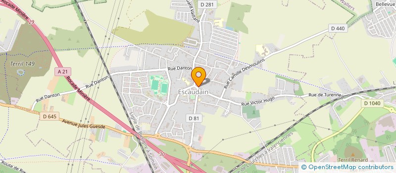 localisation de l'entreprise ALINA  ESCAUDAIN