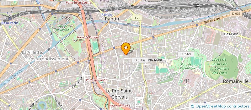 localisation de l'entreprise ALINATE à PANTIN