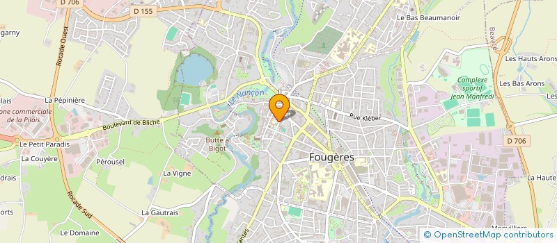 localisation de l'entreprise ALINE.BELLE ET ZEN  FOUGERES