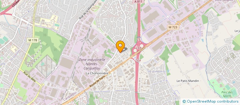 localisation de l'entreprise ALINEA à CARQUEFOU