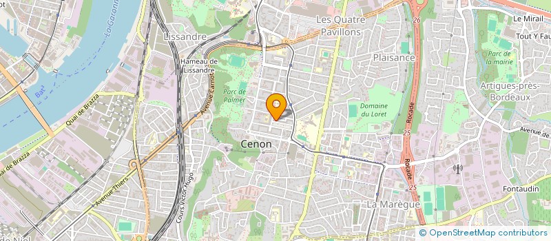 localisation de l'entreprise ALINEA DIFFUSION à CENON