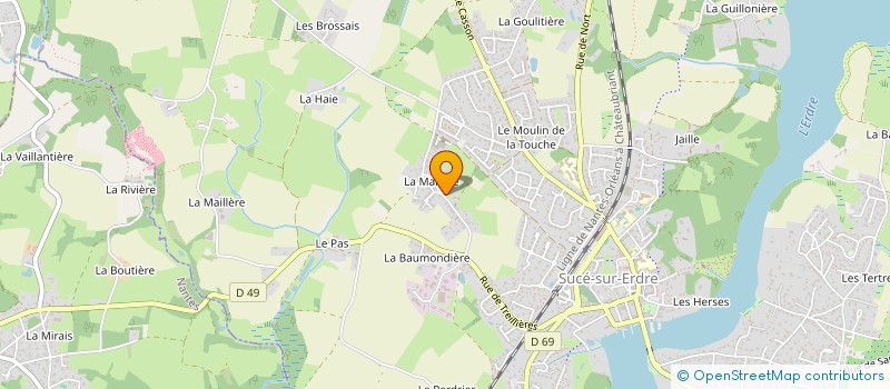 localisation de l'entreprise ALINEA FORMATION ET CULTURE à SUCE-SUR-ERDRE