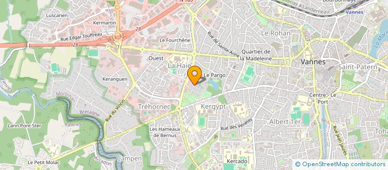 localisation de l'entreprise ALINEVA IMMOBILIER à VANNES