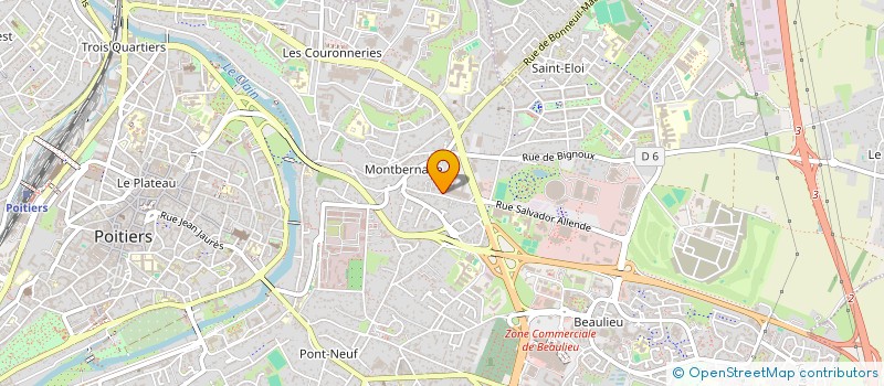 localisation de l'entreprise ALIPHONE à POITIERS