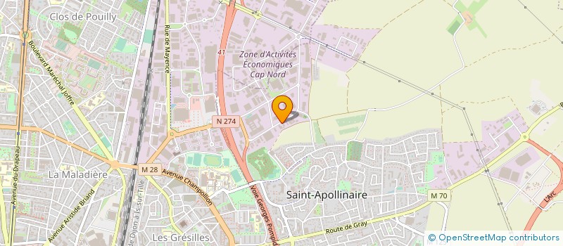 localisation de l'entreprise ALIS AUTO à SAINT-APOLLINAIRE