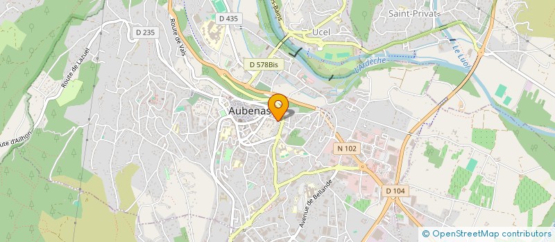 localisation de l'entreprise ALISA à AUBENAS
