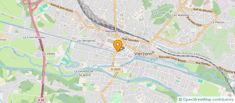 localisation de l'entreprise ALISE BTP à VIERZON