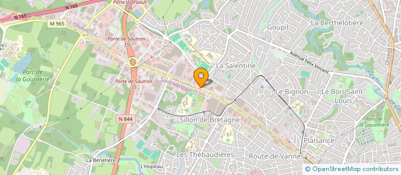localisation de l'entreprise ALITIM à ORVAULT