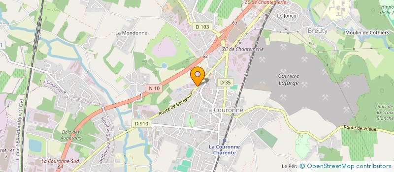 localisation de l'entreprise ALIVESHOP ANGOULEME  LA COURONNE