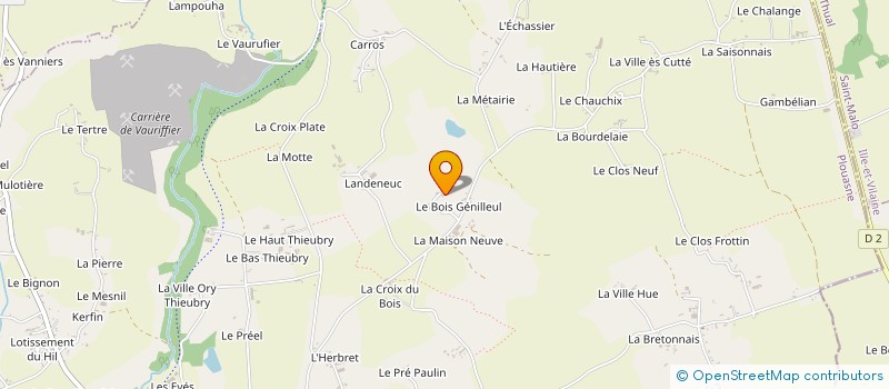 localisation de l'entreprise ALIX CONSTRUCTION à PLOUASNE