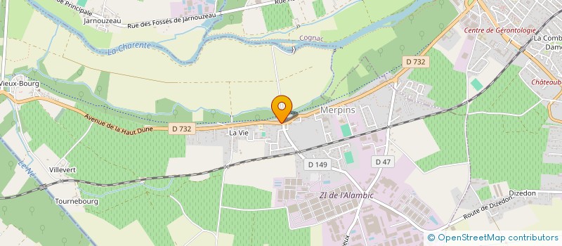 localisation de l'entreprise ALIX & KOZA IMMO à SAINT-LAURENT-DE-COGNAC