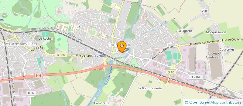 localisation de l'entreprise ALIX PEINTURE à TOURNAN-EN-BRIE