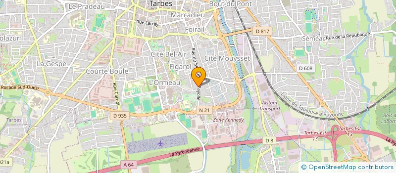 localisation de l'entreprise ALIZA  TARBES