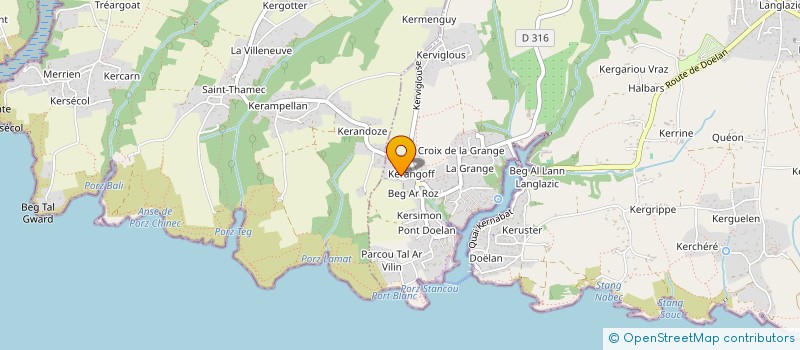 localisation de l'entreprise ALIZE  CLOHARS-CARNOET