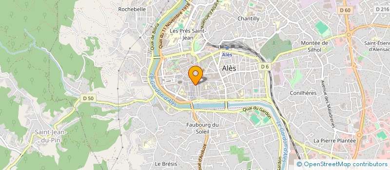 localisation de l'entreprise ALIZE  ALES